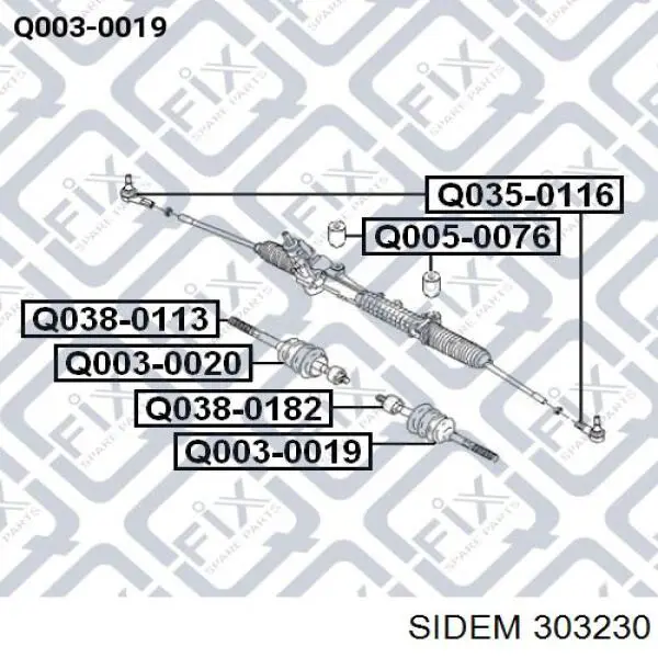 LM37599 Lemforder Пильник рульового механізму/рейки, правий