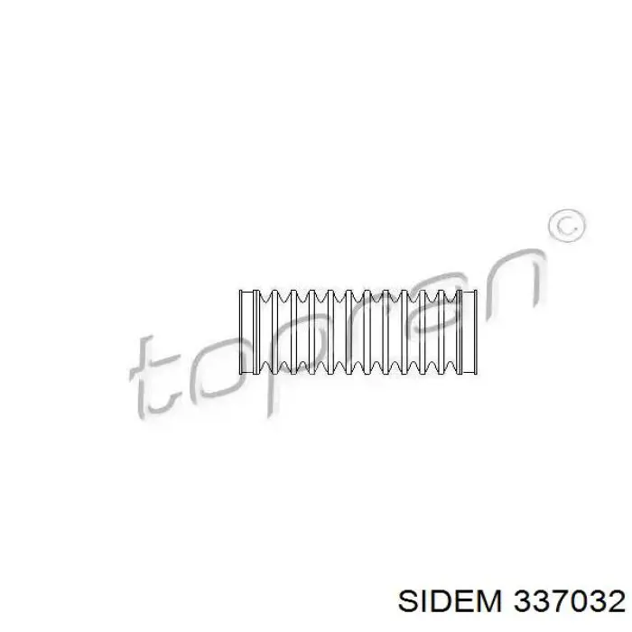 Пильник рульової рейки лівий Sidem 337032