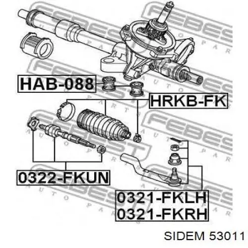 53011 Sidem Тяги кермові