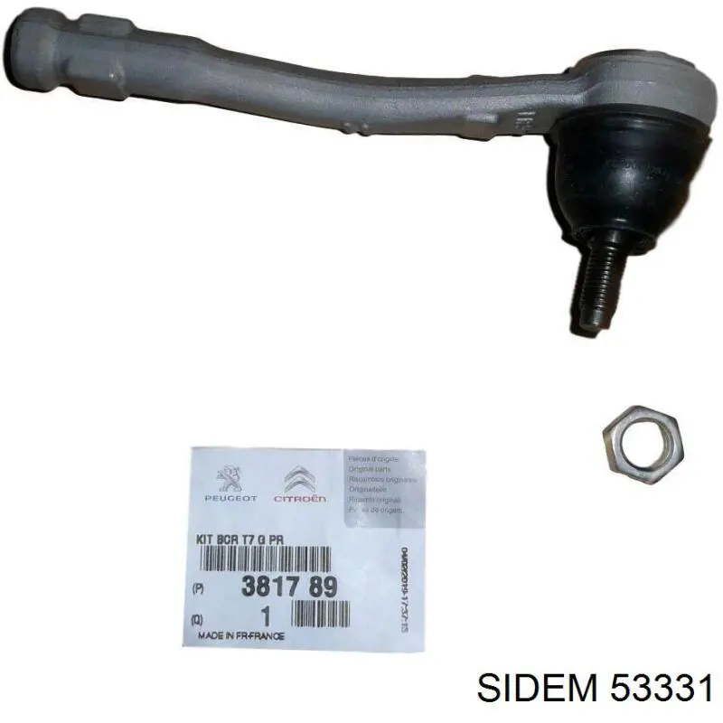 Наконечник рульовий Sidem 53331 ціна, від 15.34 USD