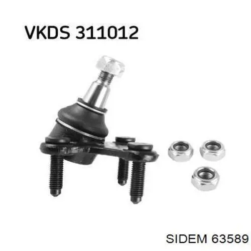 Кульова опора, нижня, права Sidem 63589 ціна, від 20.66 USD
