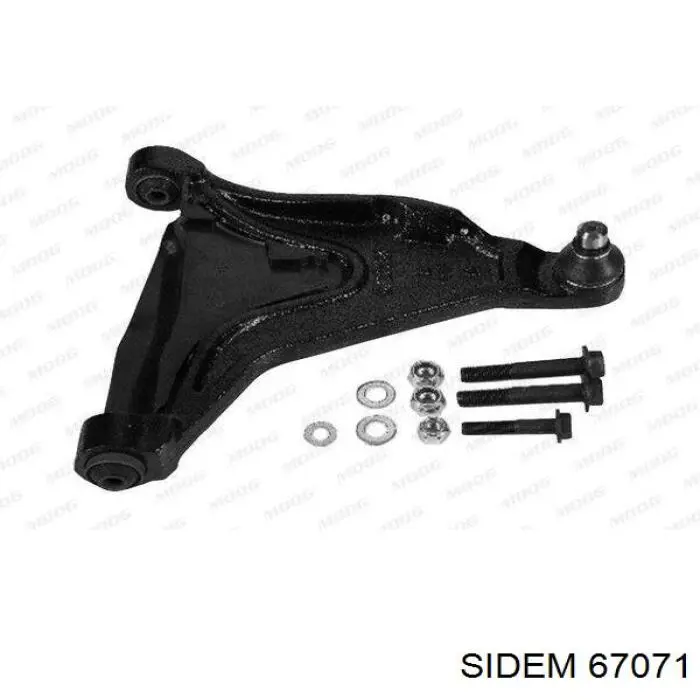 Правий важіль передній нижній підвіски Sidem 67071