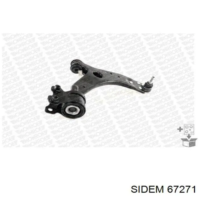 Важіль передньої підвіски нижній, правий Sidem 67271 ціна, від 70.19 USD