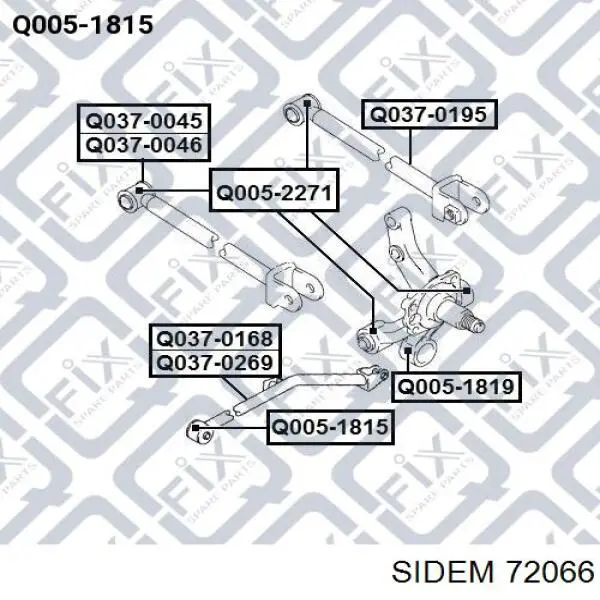Яйця стабілізатора переднього Sidem 72066 ціна, від 15.46 USD