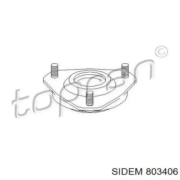 Опора стійки амортизатора переднього Sidem 803406 ціна, від 12.55 USD
