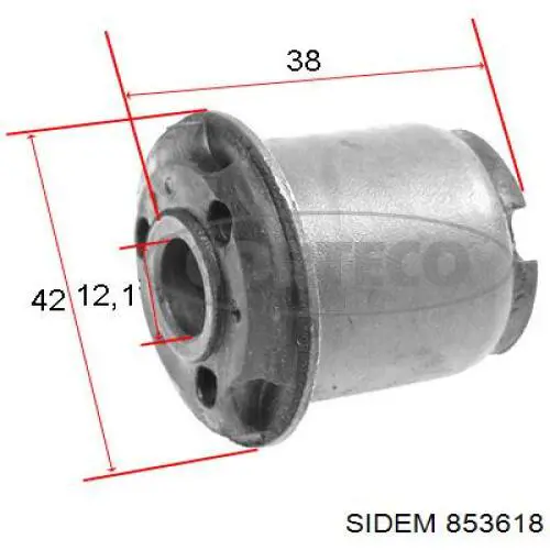Сайлентблок нижнього важеля передньої підвіски Sidem 853618 ціна, від 3.18 USD
