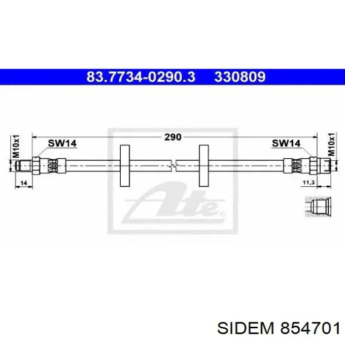 Сайлентблок ресори, передній Sidem 854701 ціна, від 9.74 USD
