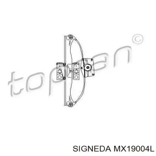 Механізм склопідіймача двері задньої, лівої MX19004L Signeda