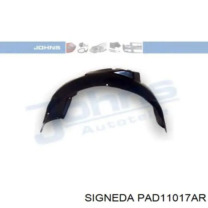 Подкрильнікі переднього крила, правий Signeda PAD11017AR ціна, від 18.93 USD
