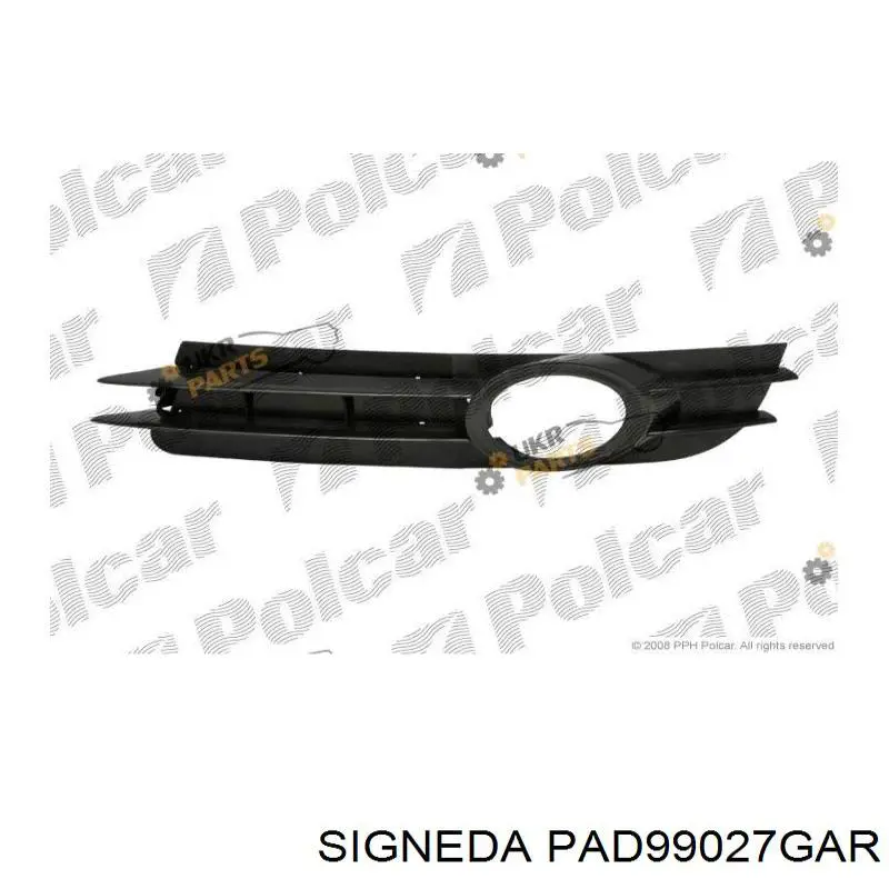 PAD99027GAR Signeda решітка переднього бампера, права