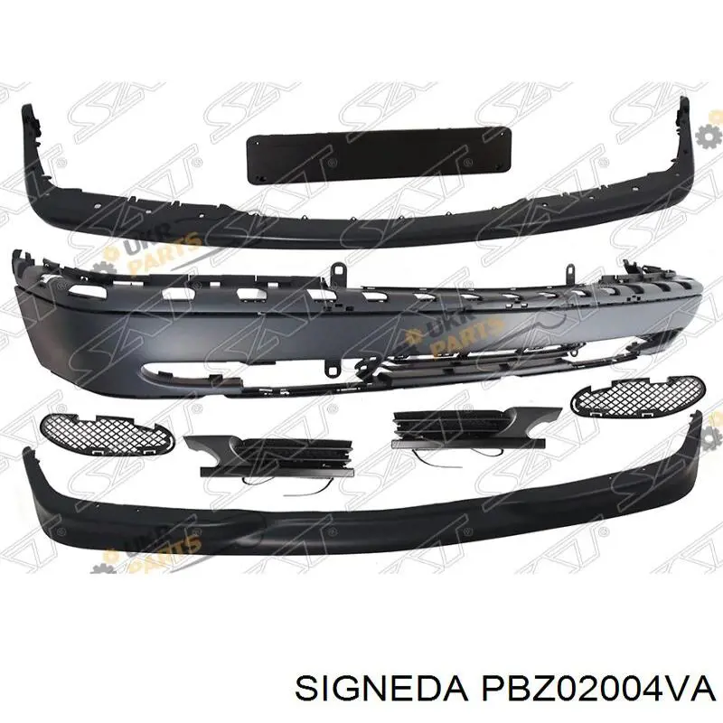 Спойлер переднього бампера PBZ02004VA Signeda