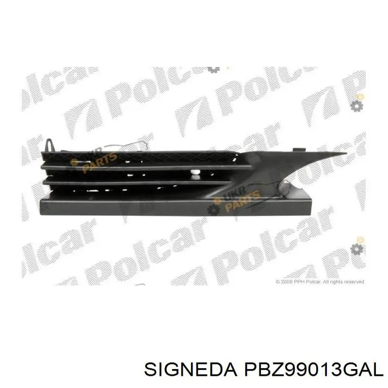 Решітка переднього бампера, ліва PBZ99013GAL Signeda