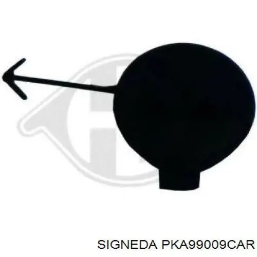 41A1276 Polcar заглушка/ решітка протитуманних фар бампера переднього, права