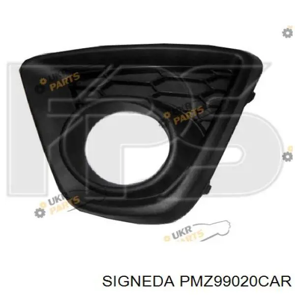 Купити PMZ99020CAR Signeda Заглушка/ решітка протитуманних фар бампера переднього, права