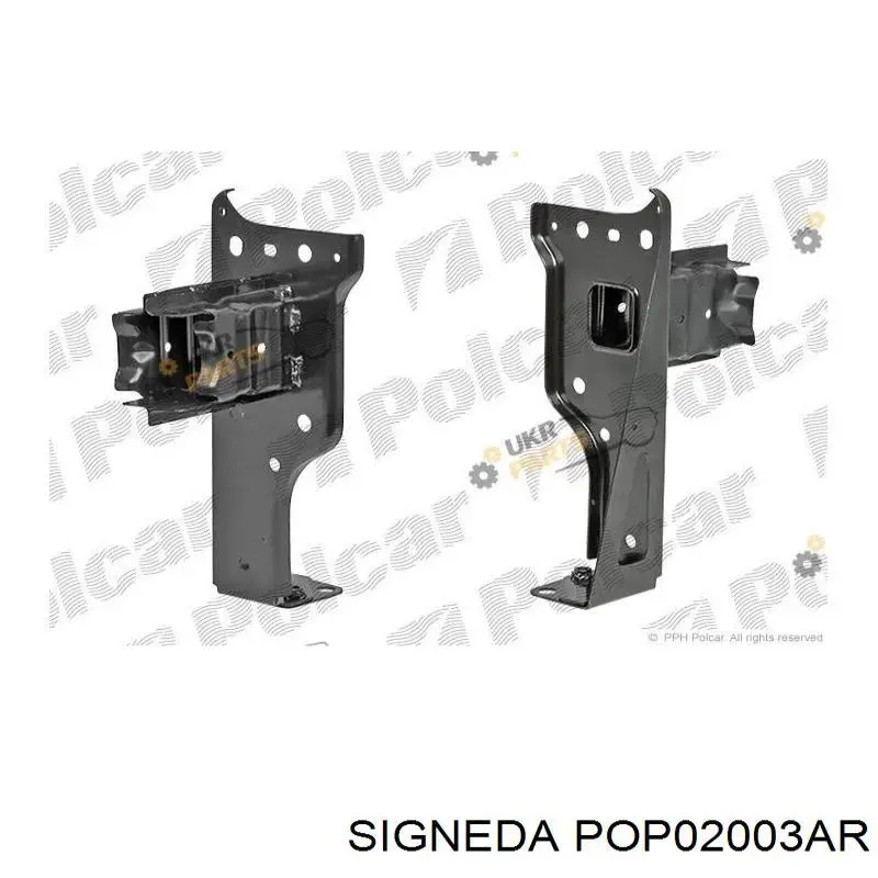 Спойлер переднього бампера, правий Signeda POP02003AR ціна, від 14.27 USD