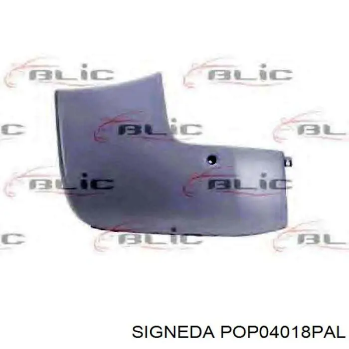 Бампер задній, ліва частина POP04018PAL Signeda