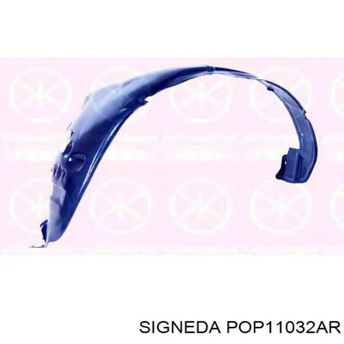 Підкрилок переднього крила, правий передній POP11032AR Signeda