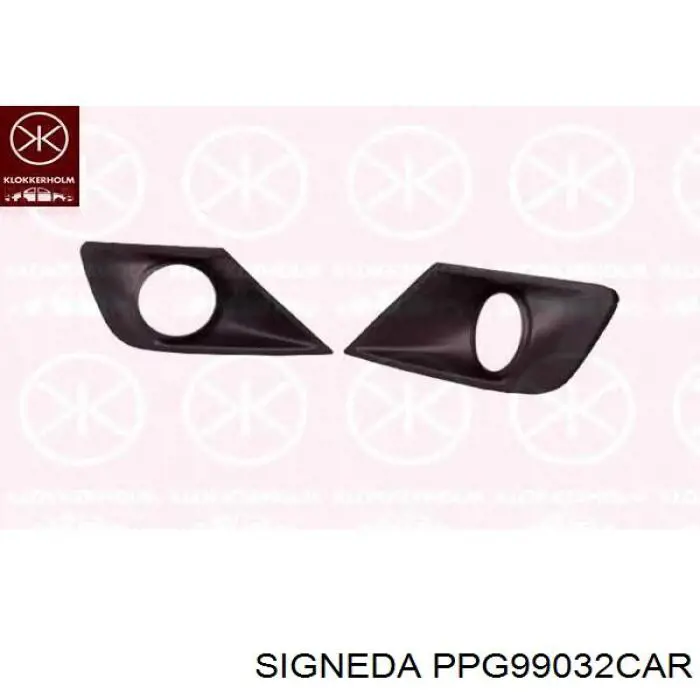 Ободок/окантовка фари противотуманной, правий Peugeot 207 SW (WK) (Пежо 207)