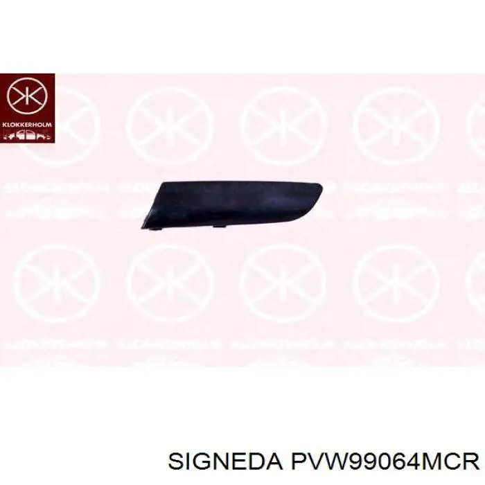 PVW99064MCR Signeda накладка бампера переднього, права