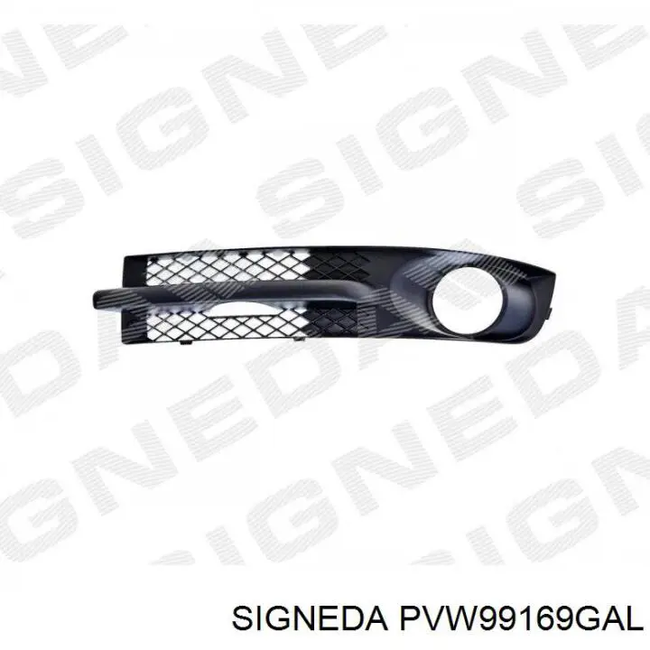 Заглушка/ решітка протитуманних фар бампера переднього, ліва PVW99169GAL Signeda