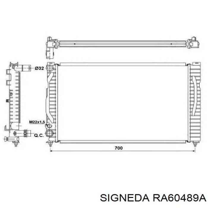 Радіатор 7705175 Kamoka