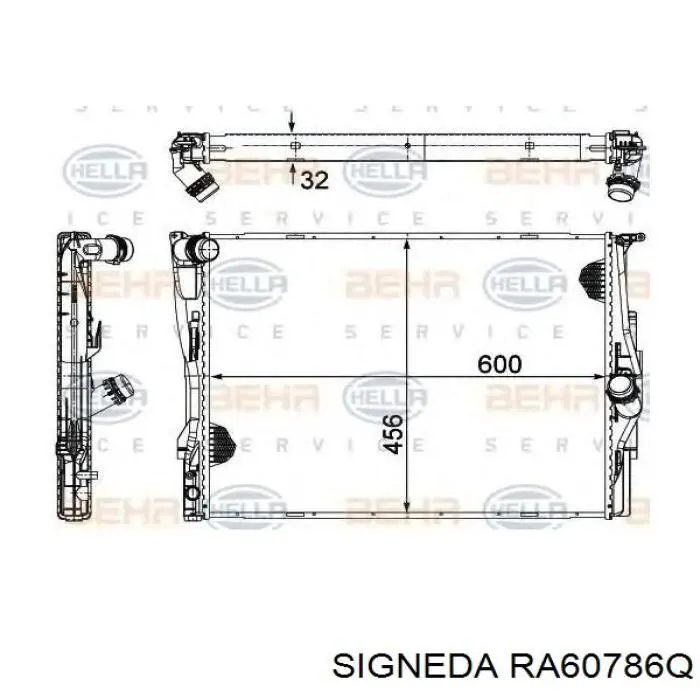 Радіатор основний Signeda RA60786Q ціна, від 92.26 USD