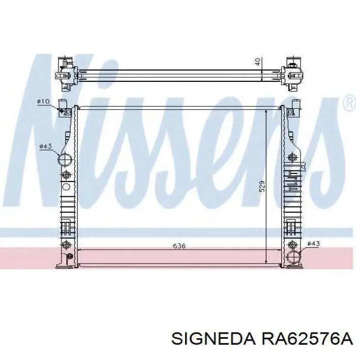 Радіатор основний Signeda RA62576A ціна, від 158.37 USD