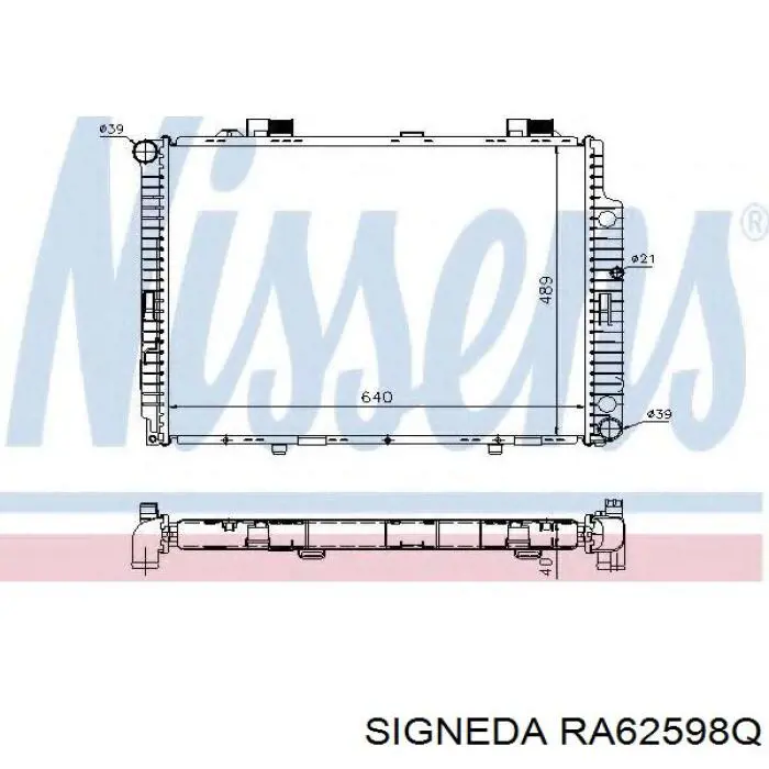 RA62598Q Signeda радіатор охолодження двигуна