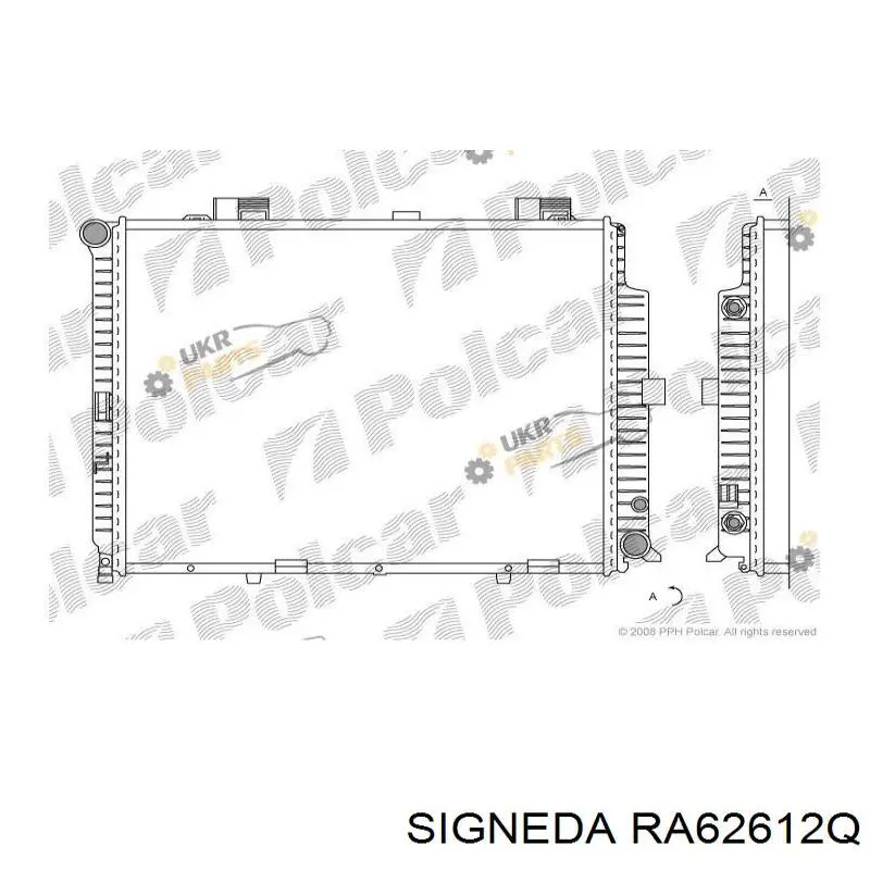 RA62612Q Signeda радіатор охолодження двигуна