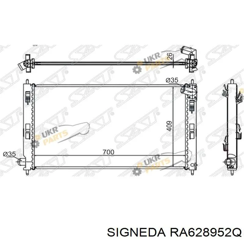 Радіатор основний Sato Tech R12106 ціна, від 72.96 USD