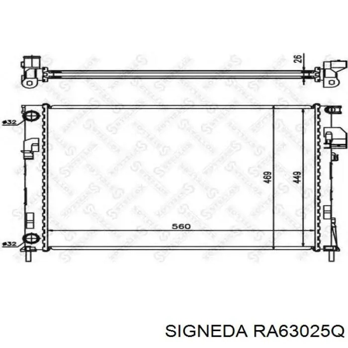 Купити RA63025Q Signeda Радіатор двигуна
