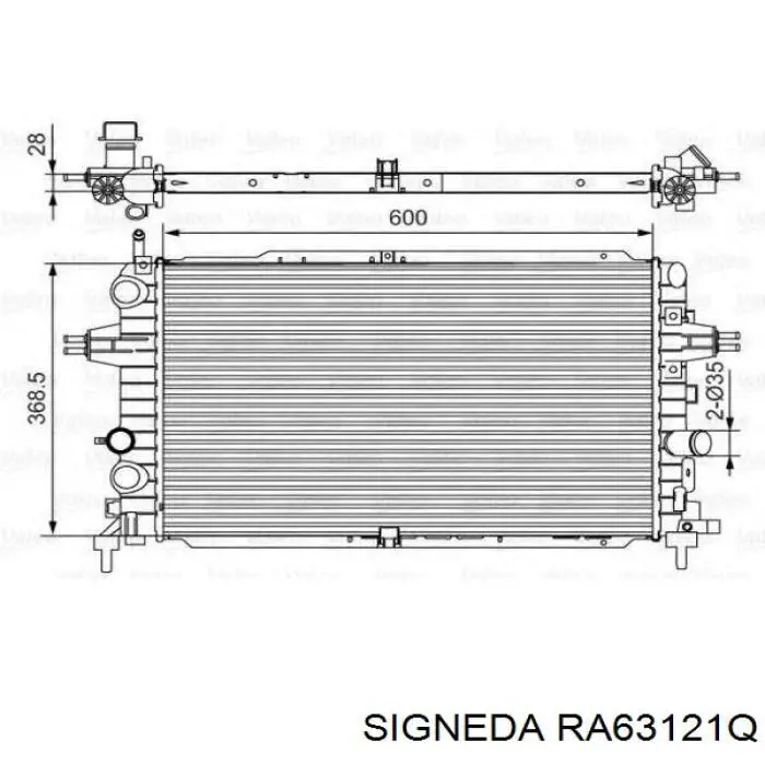 RA63121Q Signeda радіатор охолодження двигуна