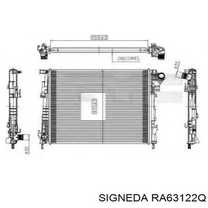 R12107 Sato Tech Радіатор охолодження двигуна