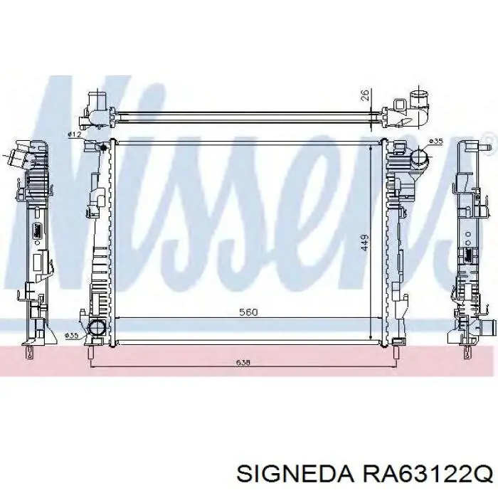 Радіатор основний Sato Tech R12107 ціна, від 81.53 USD