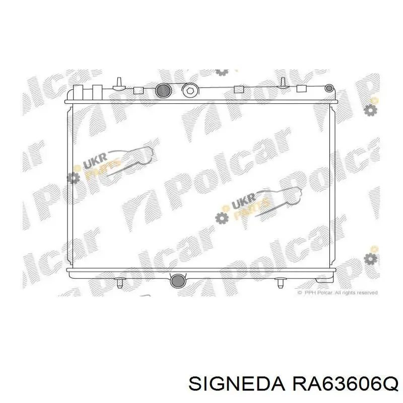 RA63606Q Signeda Радіатор охолодження двигуна