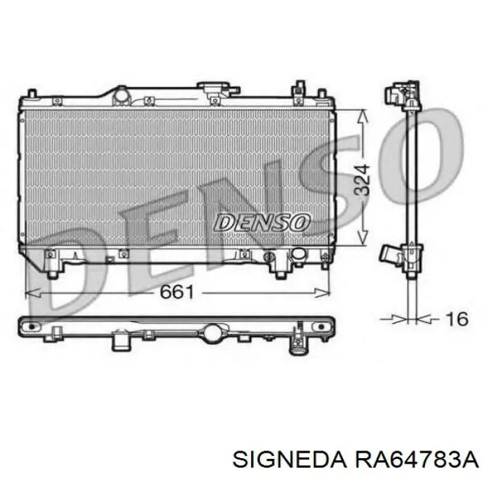 Радіатор 1640003180 Toyota