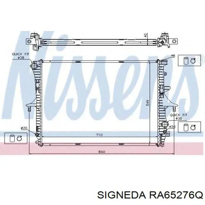 Радіатор основний Signeda RA65276Q ціна, від 50.67 USD