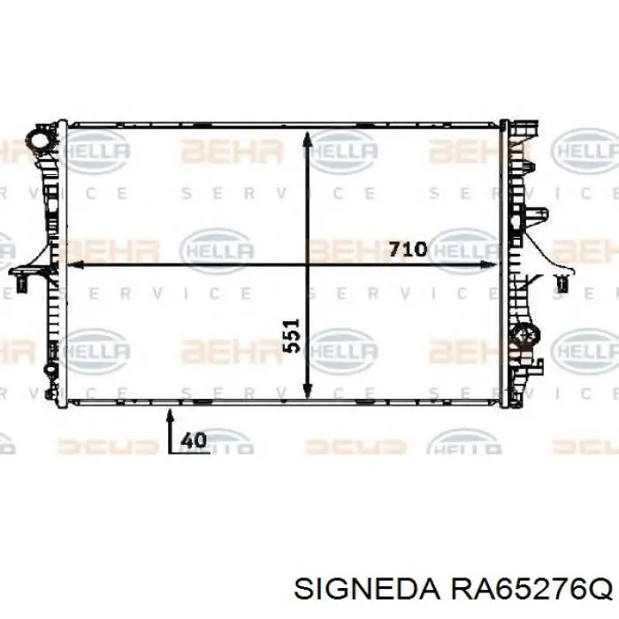 Купити RA65276Q Signeda Радіатор двигуна