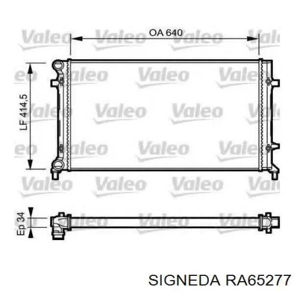 RA65277 Signeda Радіатор охолодження двигуна
