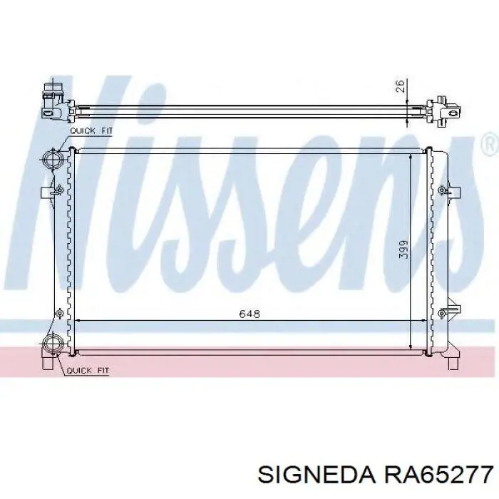 Радіатор основний Signeda RA65277 ціна, від 48.93 USD
