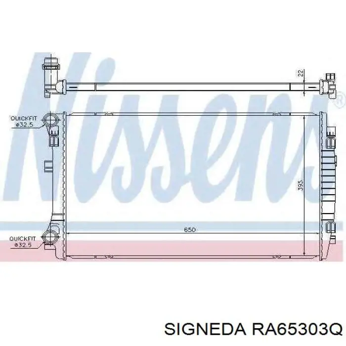 Радіатор охолодження двигуна RA65303Q Signeda