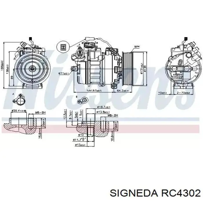 Радіатор кондиціонера 606SB2024 TYC