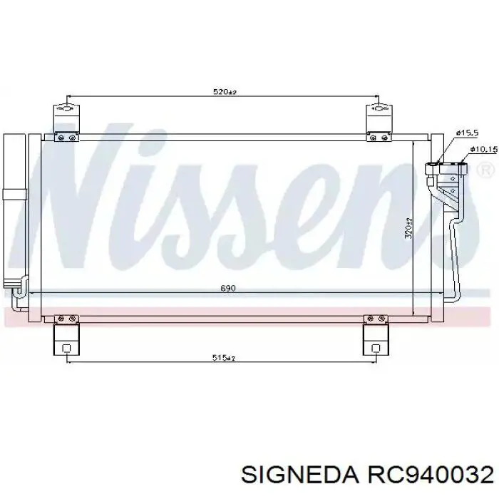 Радіатор кондиціонера RC940032 Signeda