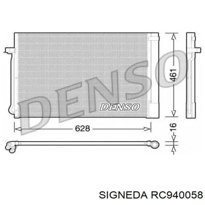Радіатор кондиціонера 606BW2021 TYC