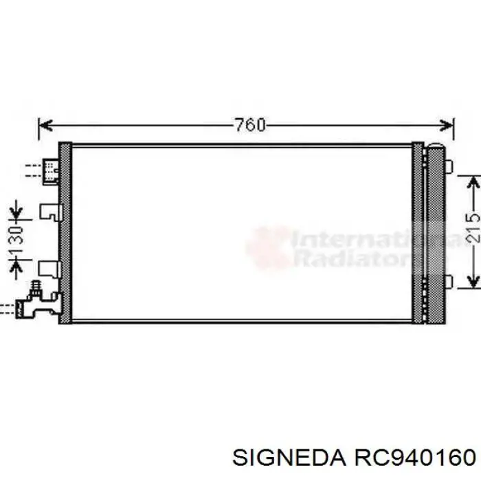 Купити RC940160 Signeda Радіатор системи охолодження кондиціонера