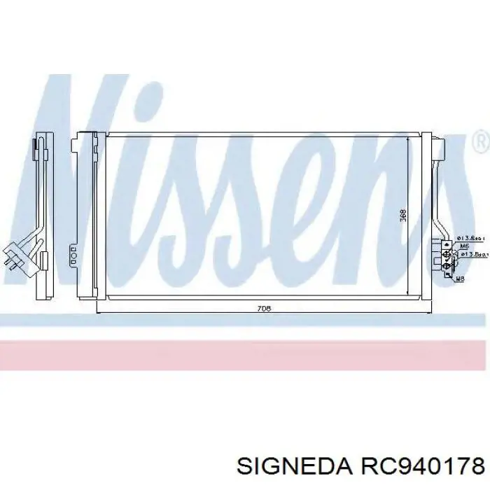 RC940178 Signeda радіатор кондиціонера