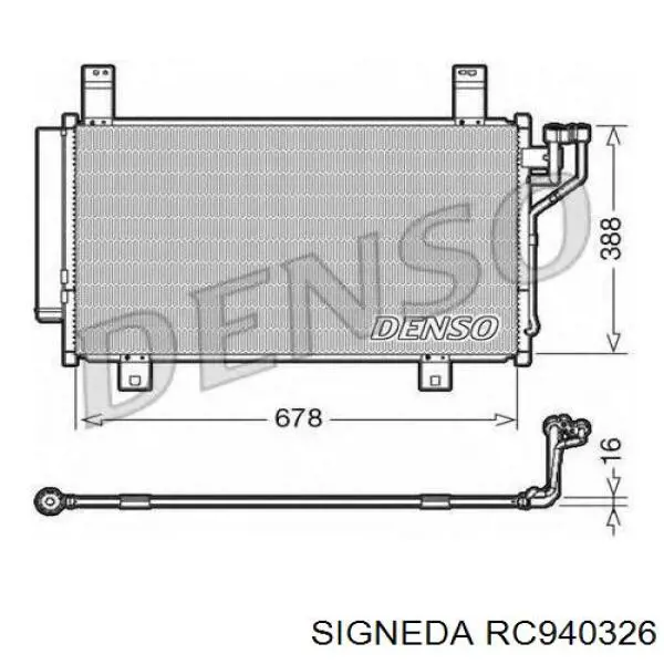 Конденсатор кондиціонера Signeda RC940326 ціна, від 92.03 USD