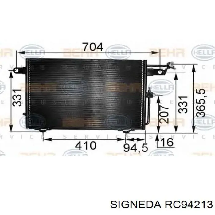 Купити RC94213 Signeda Радіатор системи охолодження кондиціонера