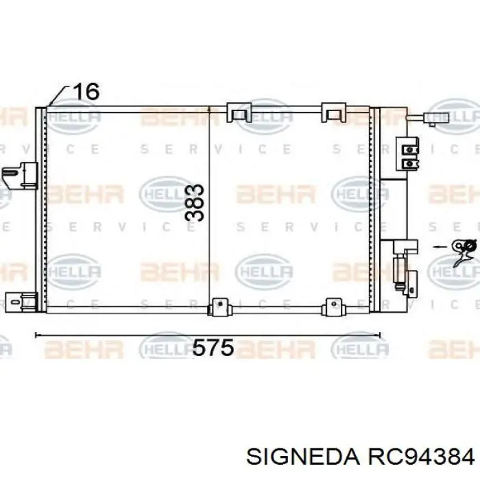 RC94384 Signeda радіатор кондиціонера
