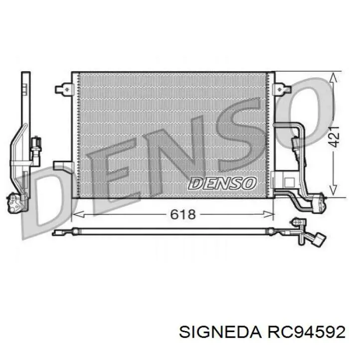 RC94592 Signeda радіатор кондиціонера